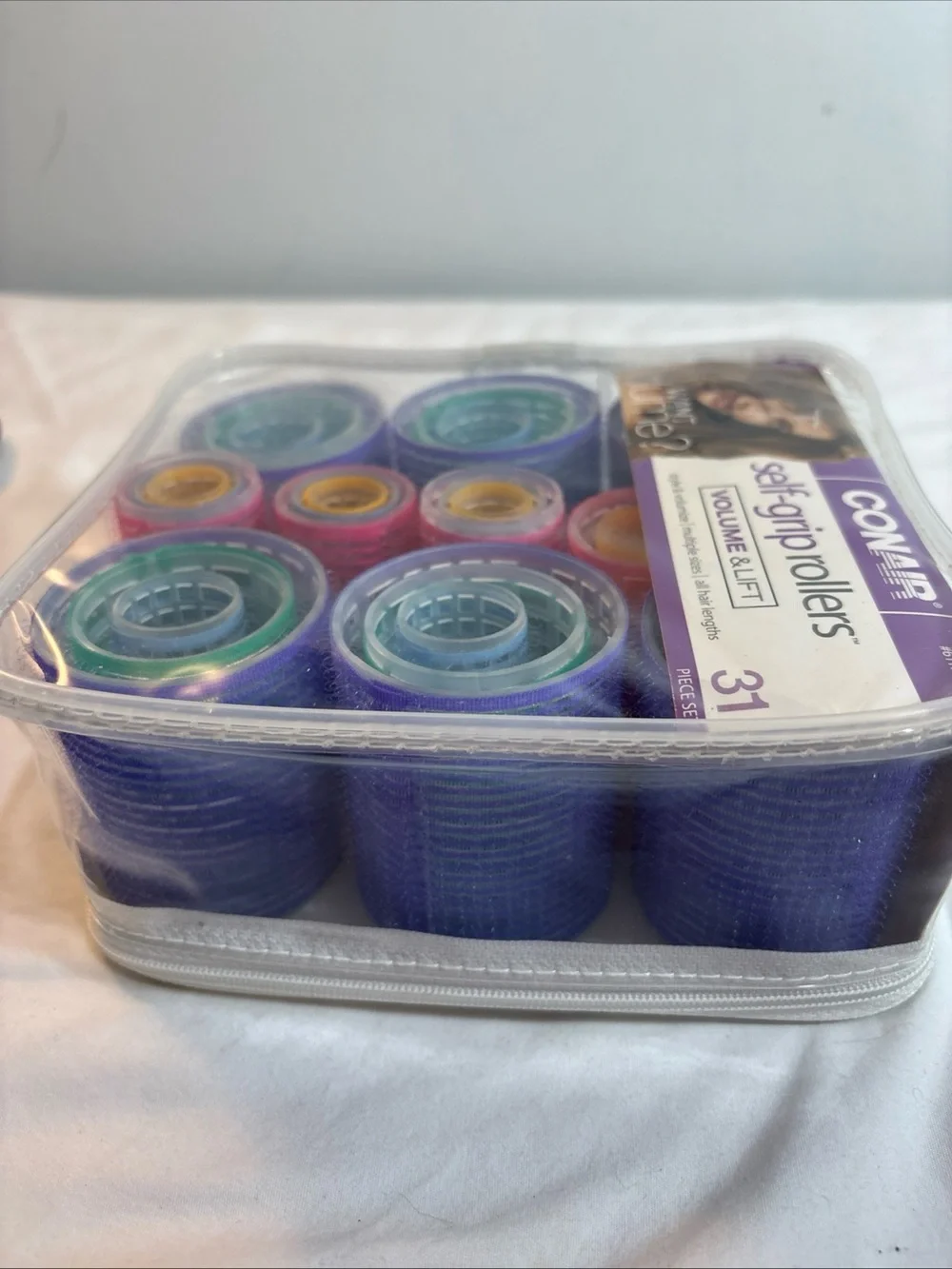 Conair Self-Grip Rollers Set - Blue, Purple, Teal